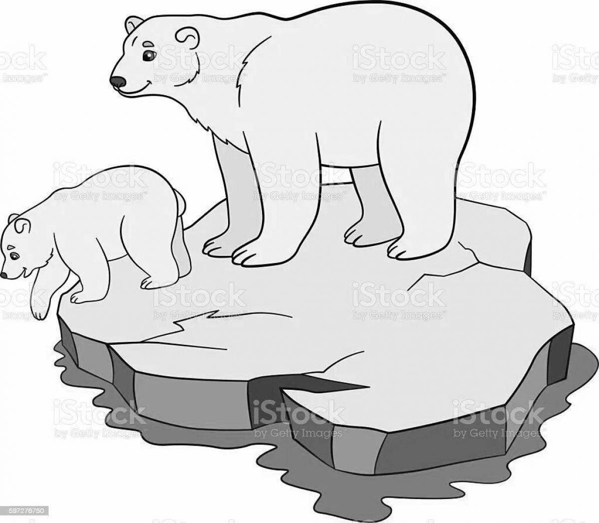 Amazing ice floe coloring page for kids