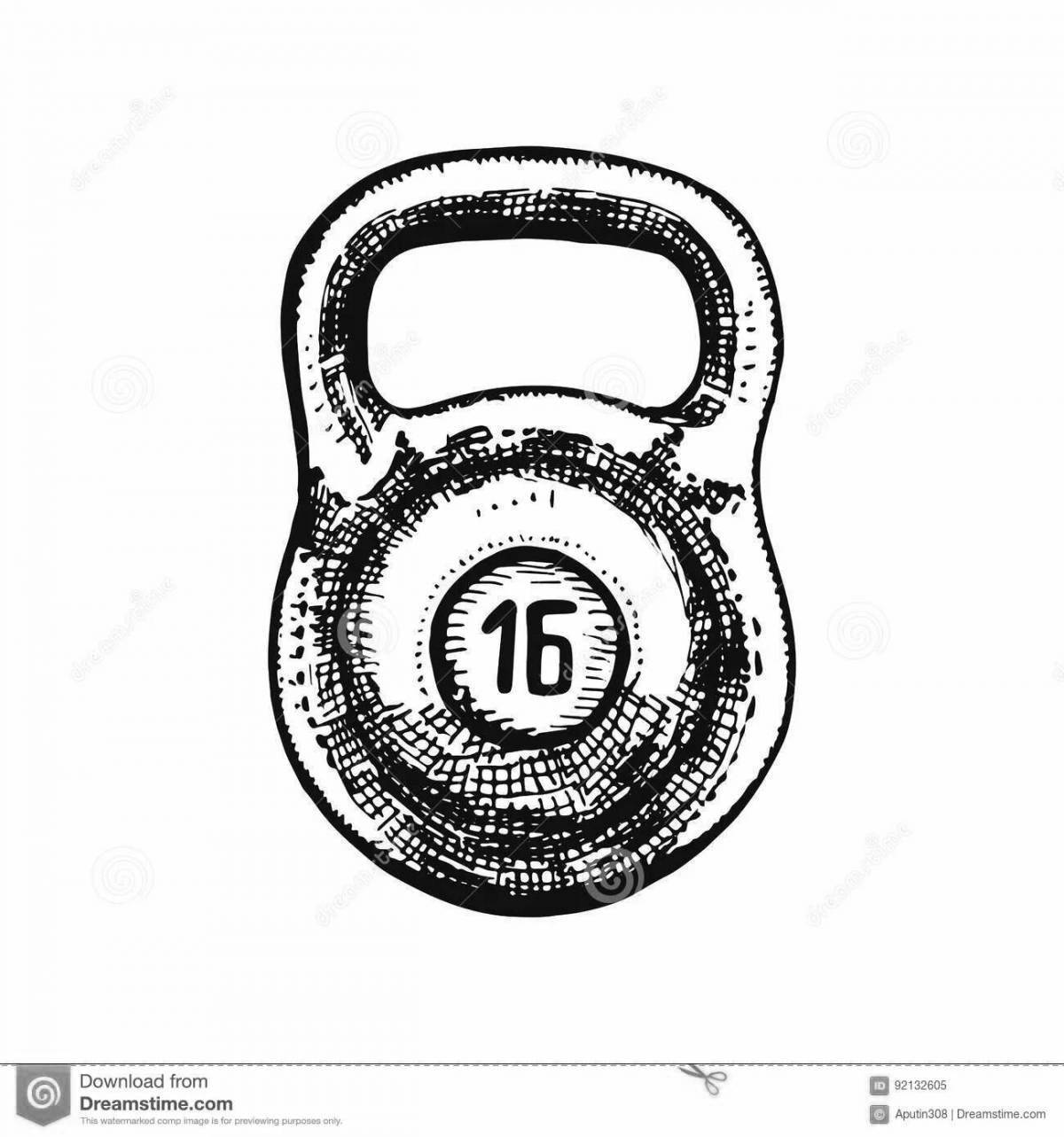 Великолепная раскраска с гирями для малышей