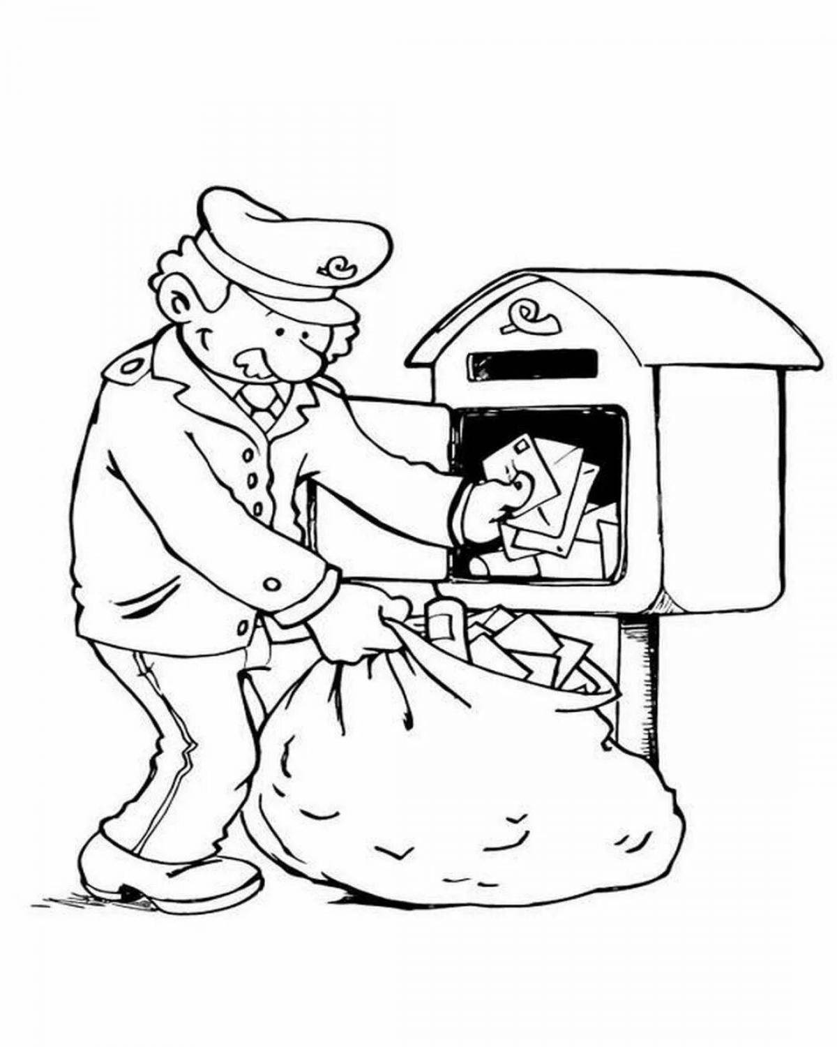 A fun postman coloring book for kids