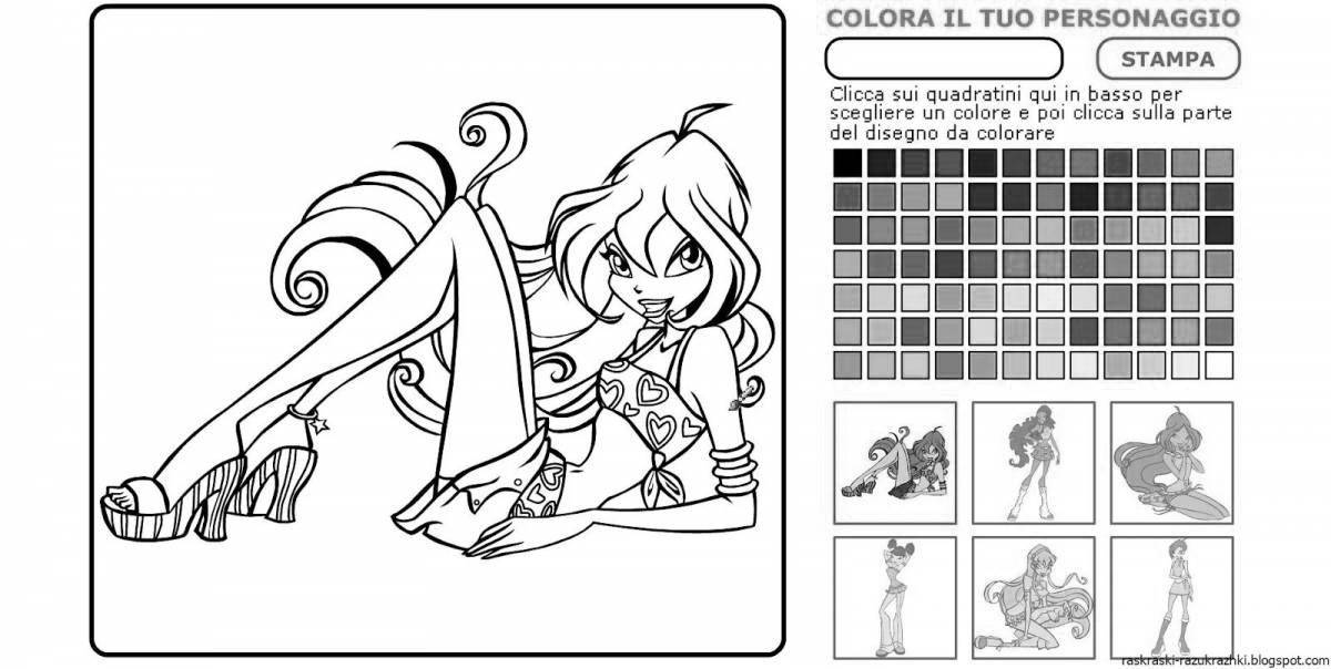 Delightful coloring book for girls