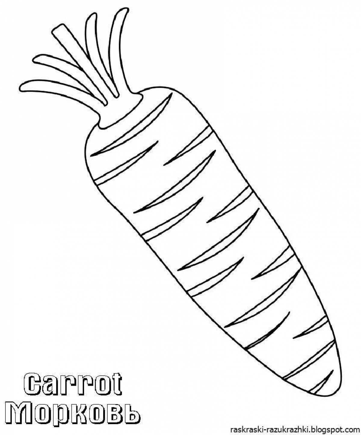Coloring page happy carrot