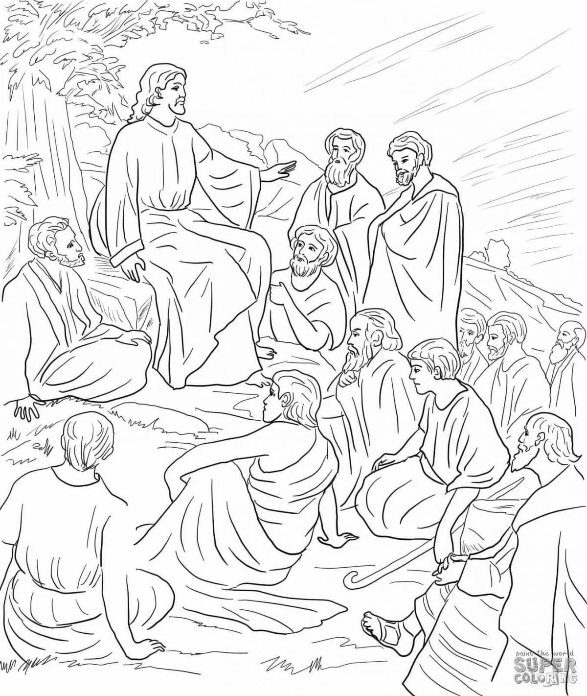 Jolly jesus coloring pages for kids
