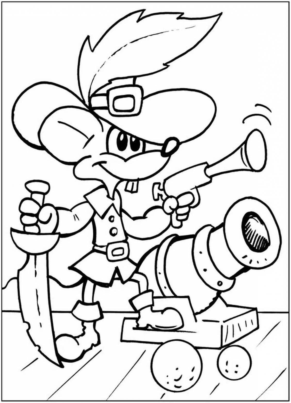 Magic leopold coloring page