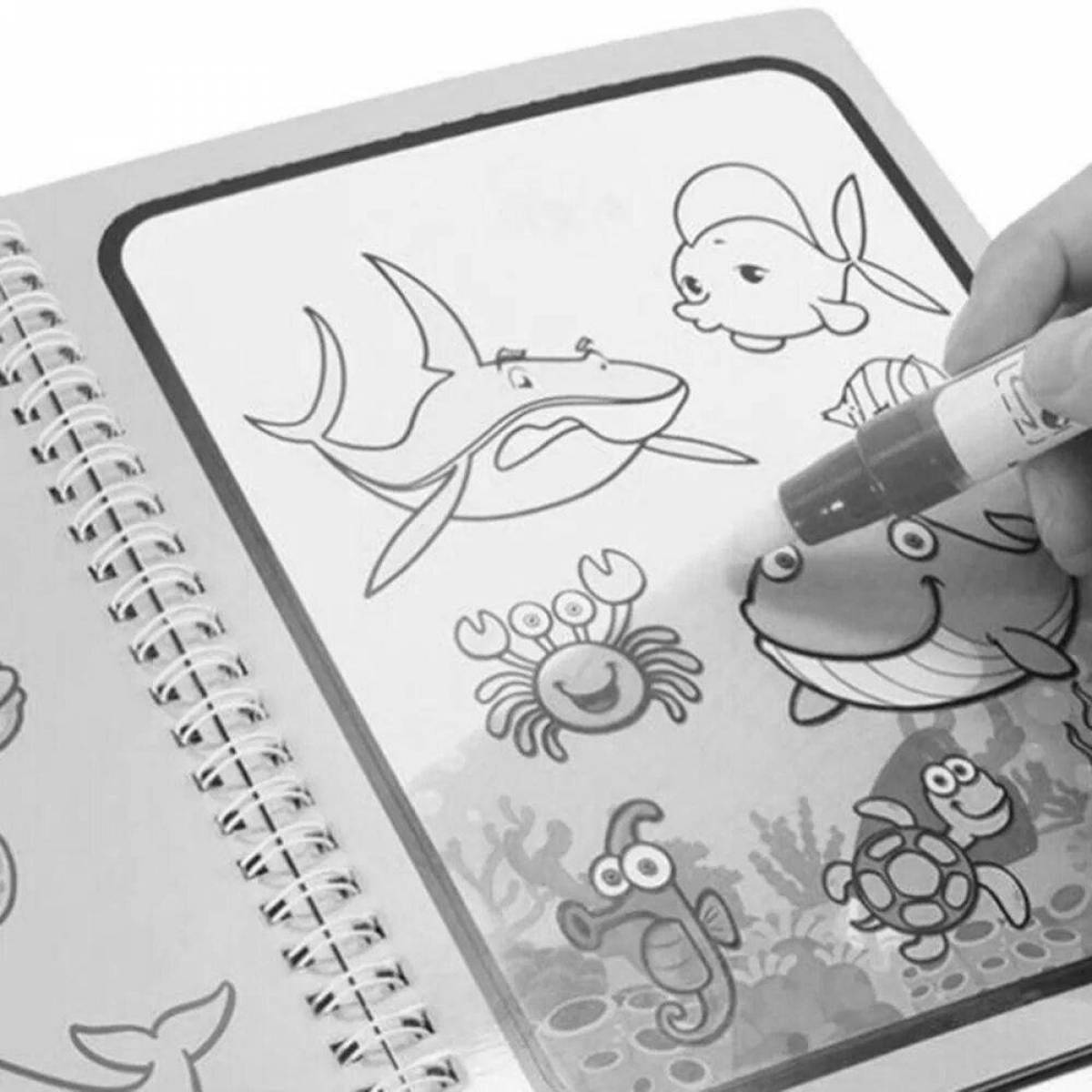 Nice water coloring for kids