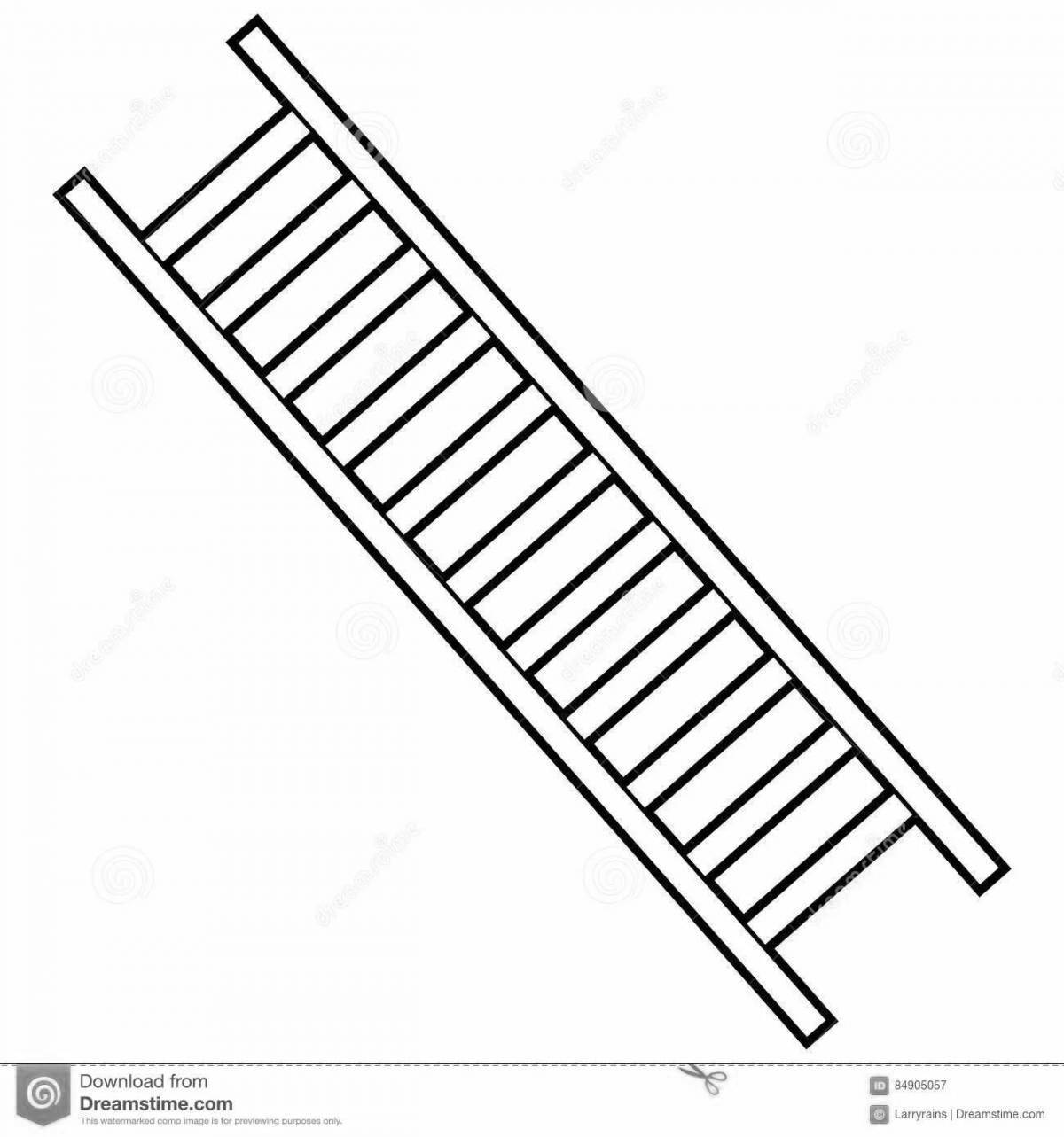 Sparkling staircase coloring book for kids