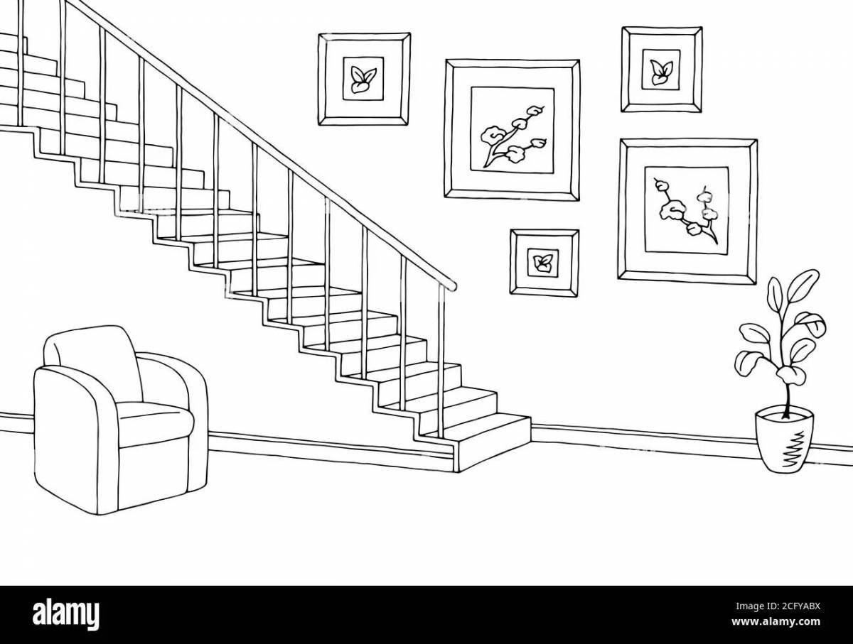 Amazing stairs coloring book for kids