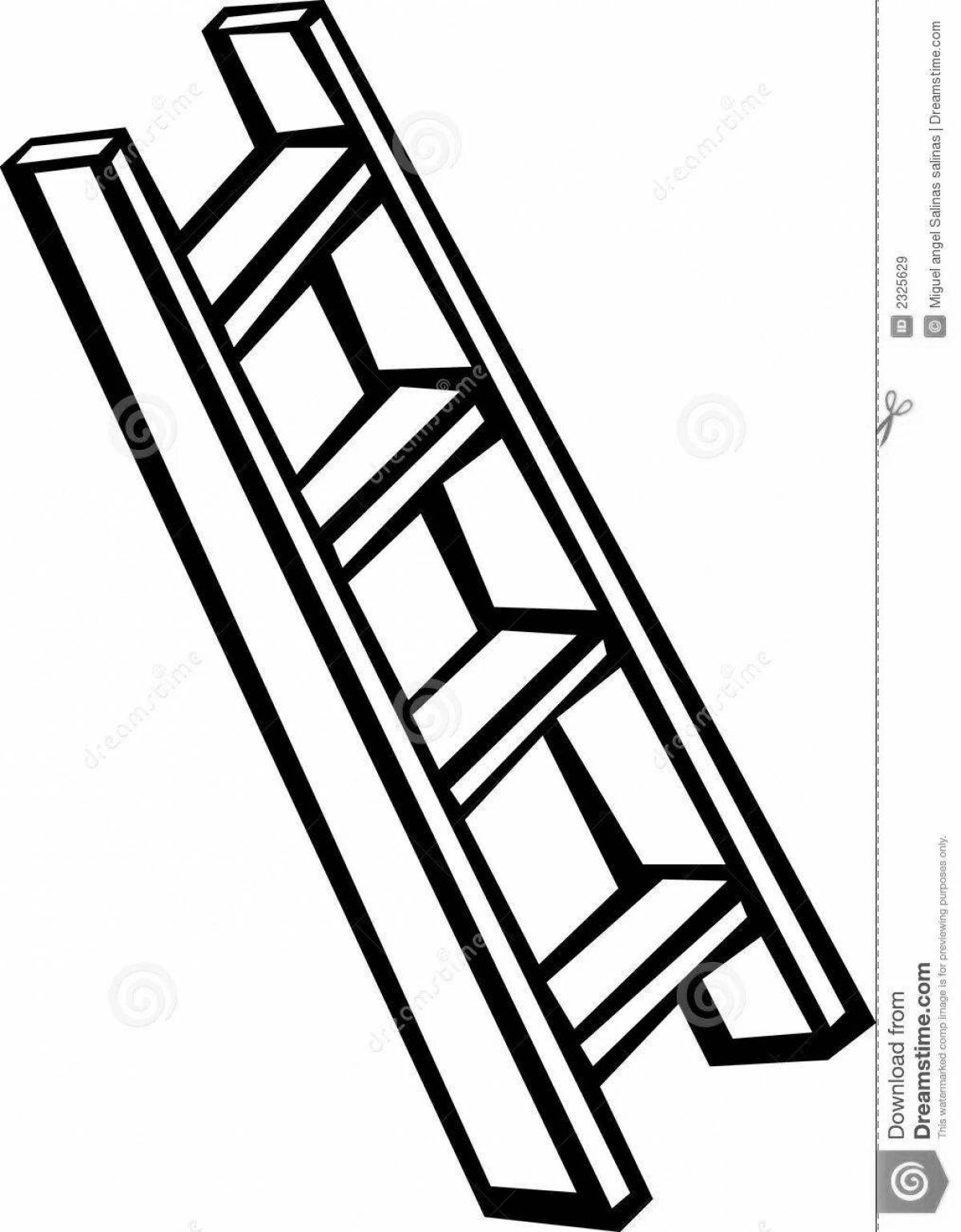 Раскраска мерцающая лестница для самых маленьких