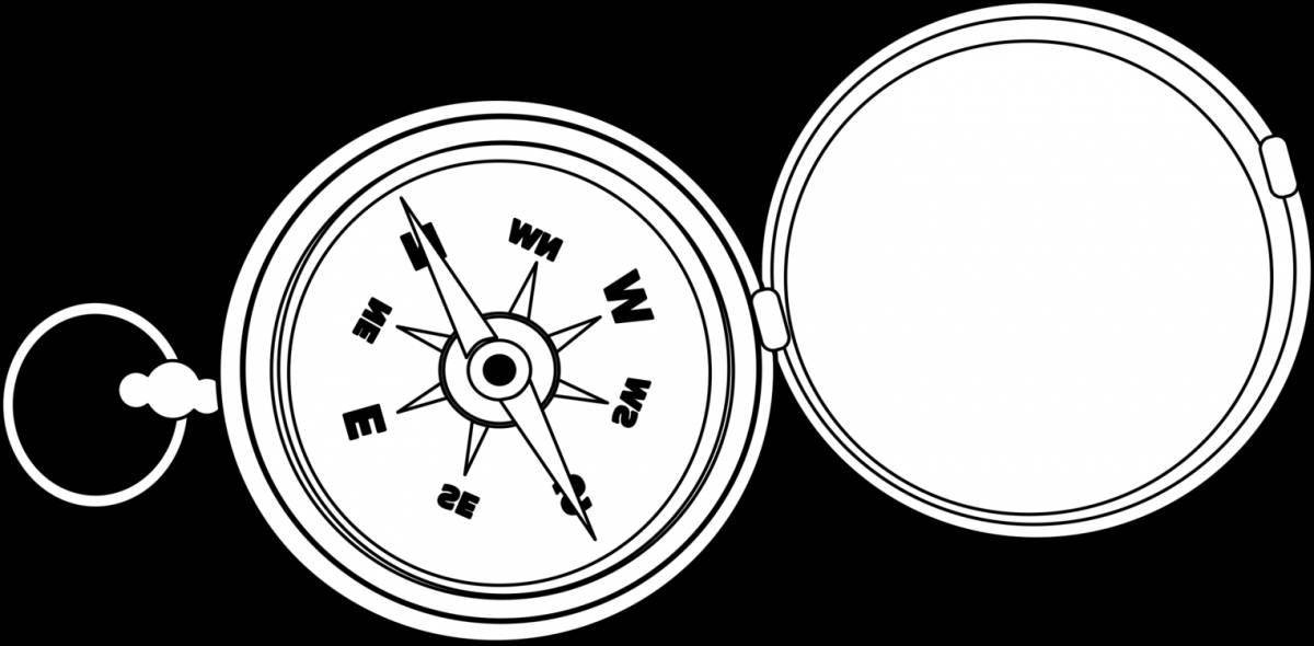 Fun compass coloring for kids