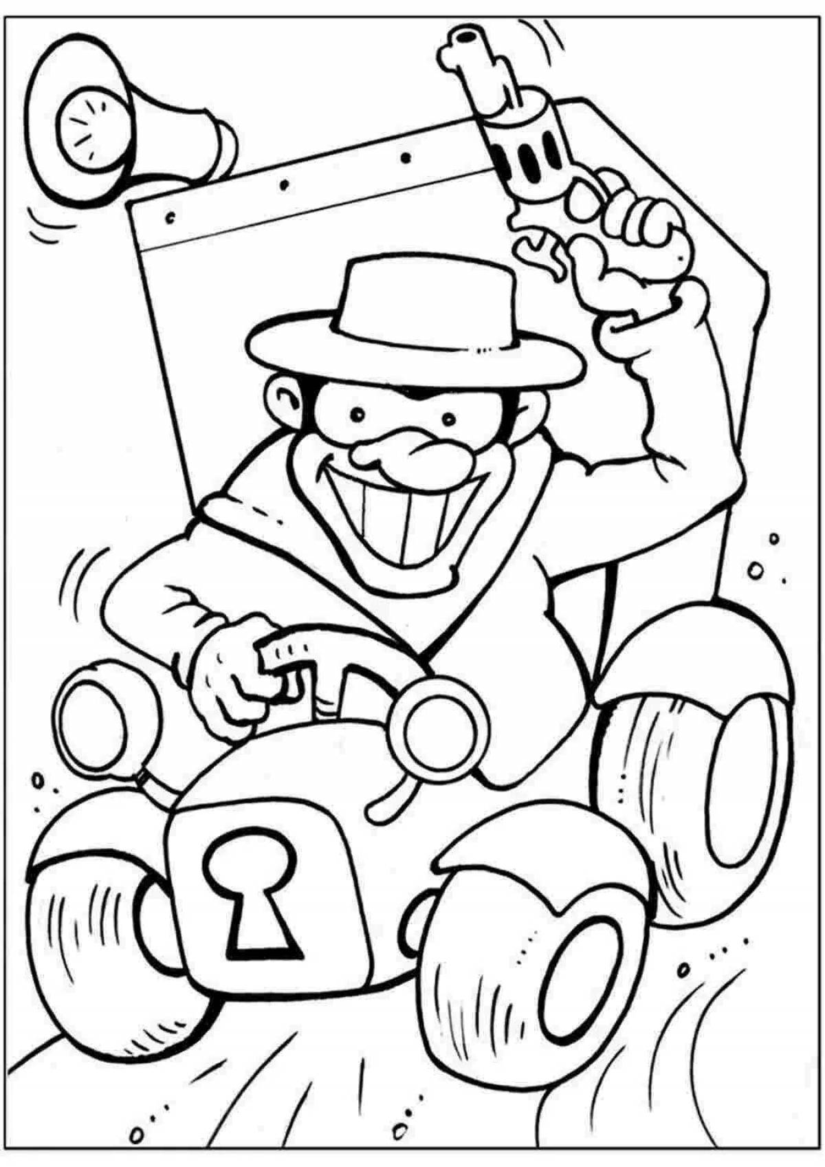 Detective inspirational coloring book