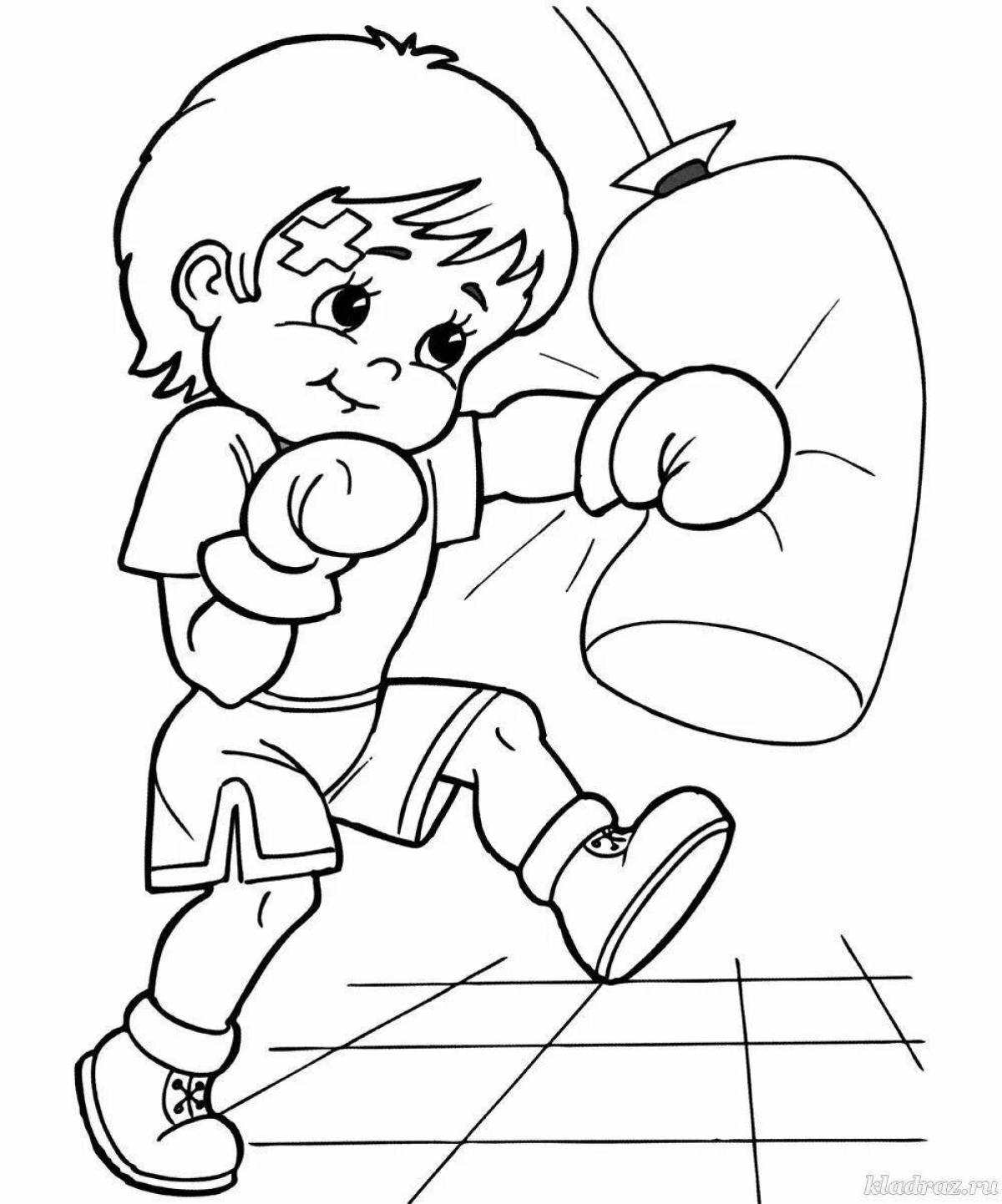 Photo Entertaining sports coloring book for preschoolers