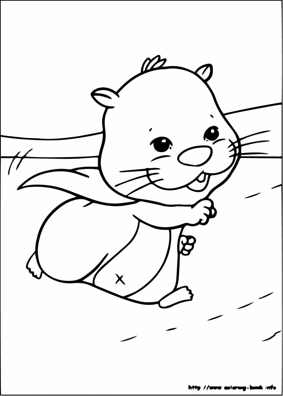 A funny hamster coloring book for kids
