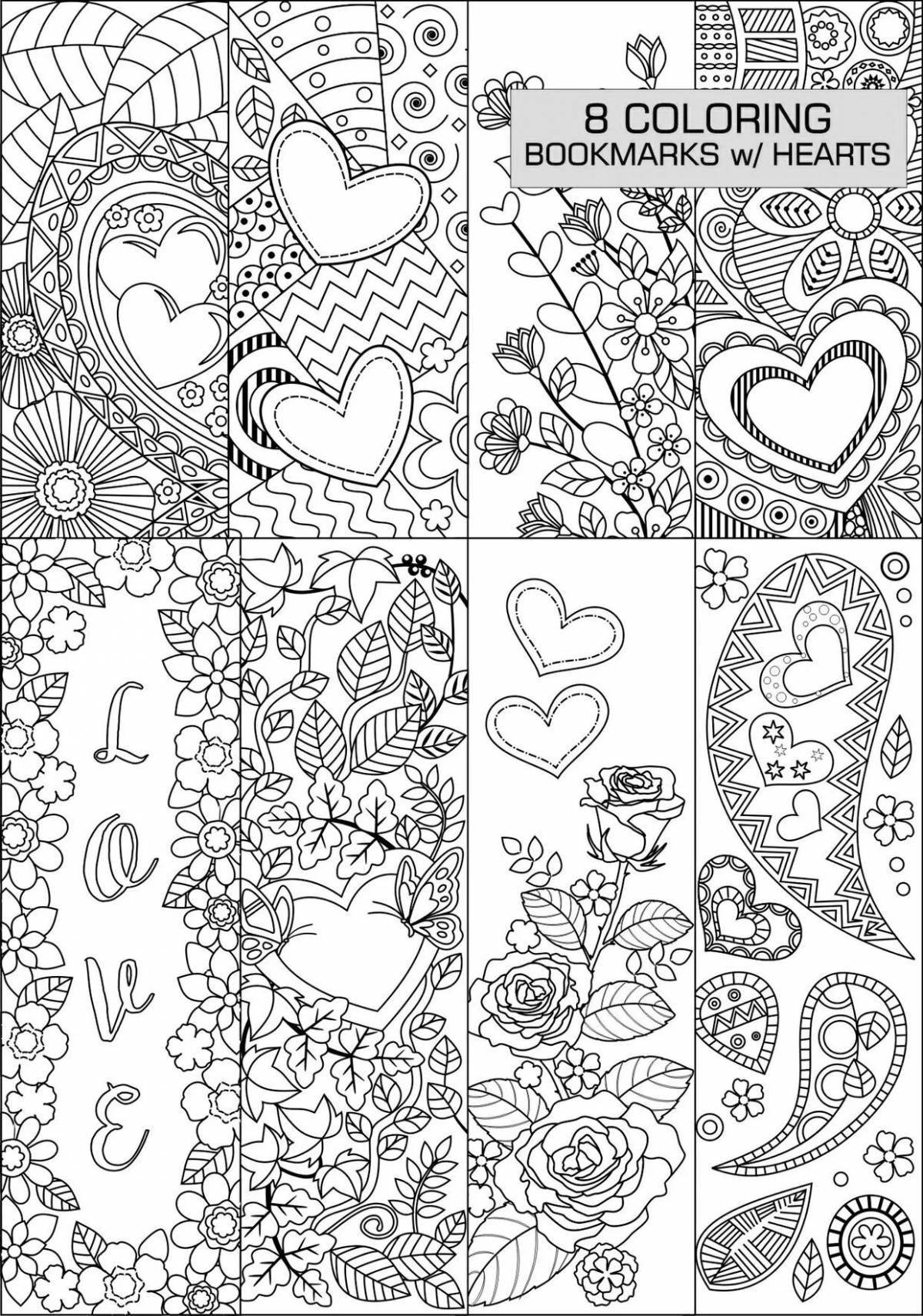Delightful coloring book for a personal diary