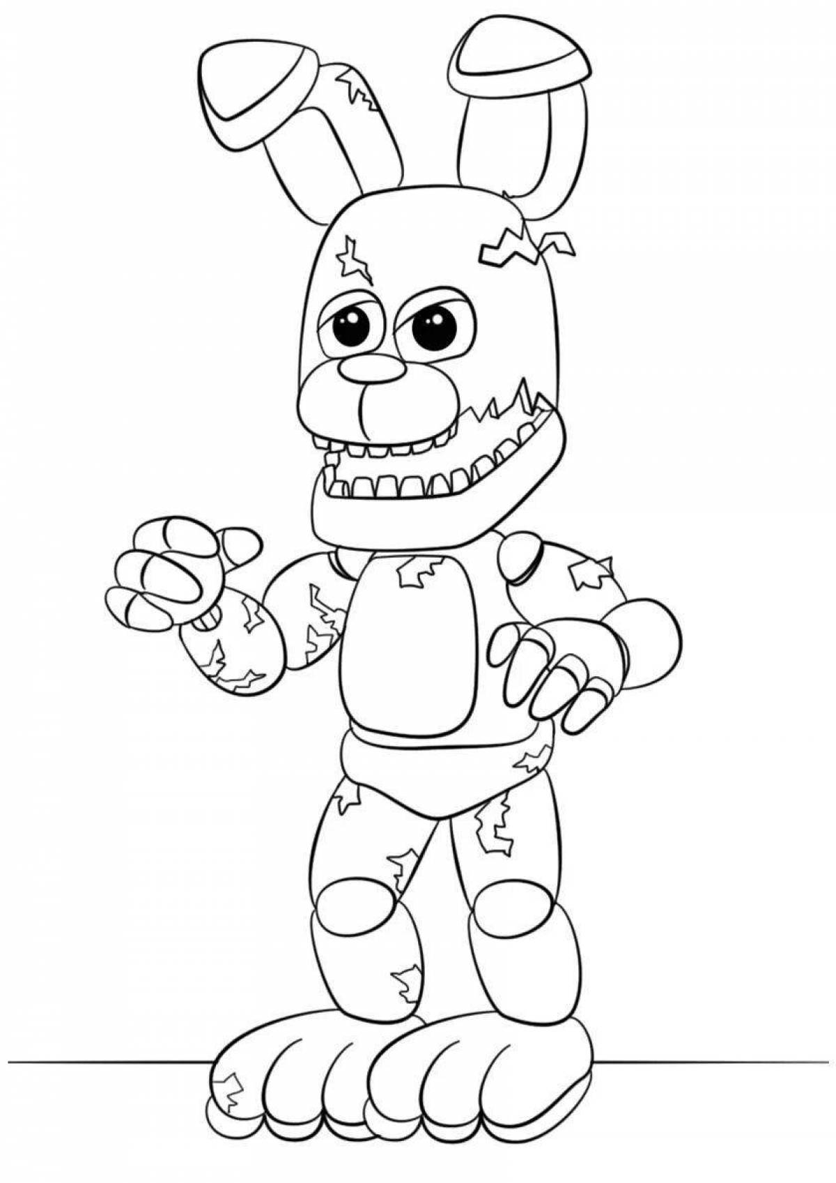 Amazing fnaf coloring pages for kids