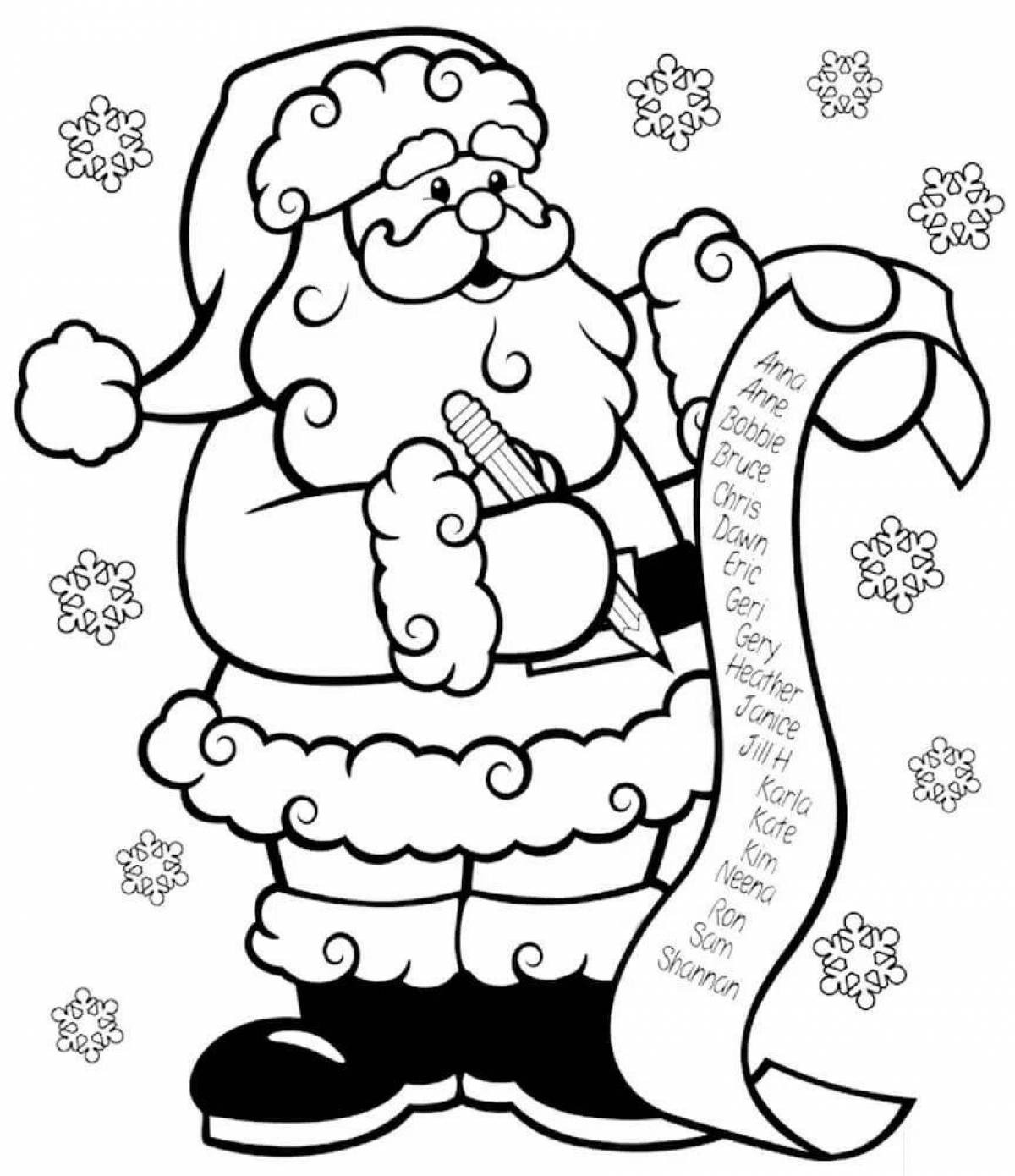 Adorable santa claus coloring book for kids