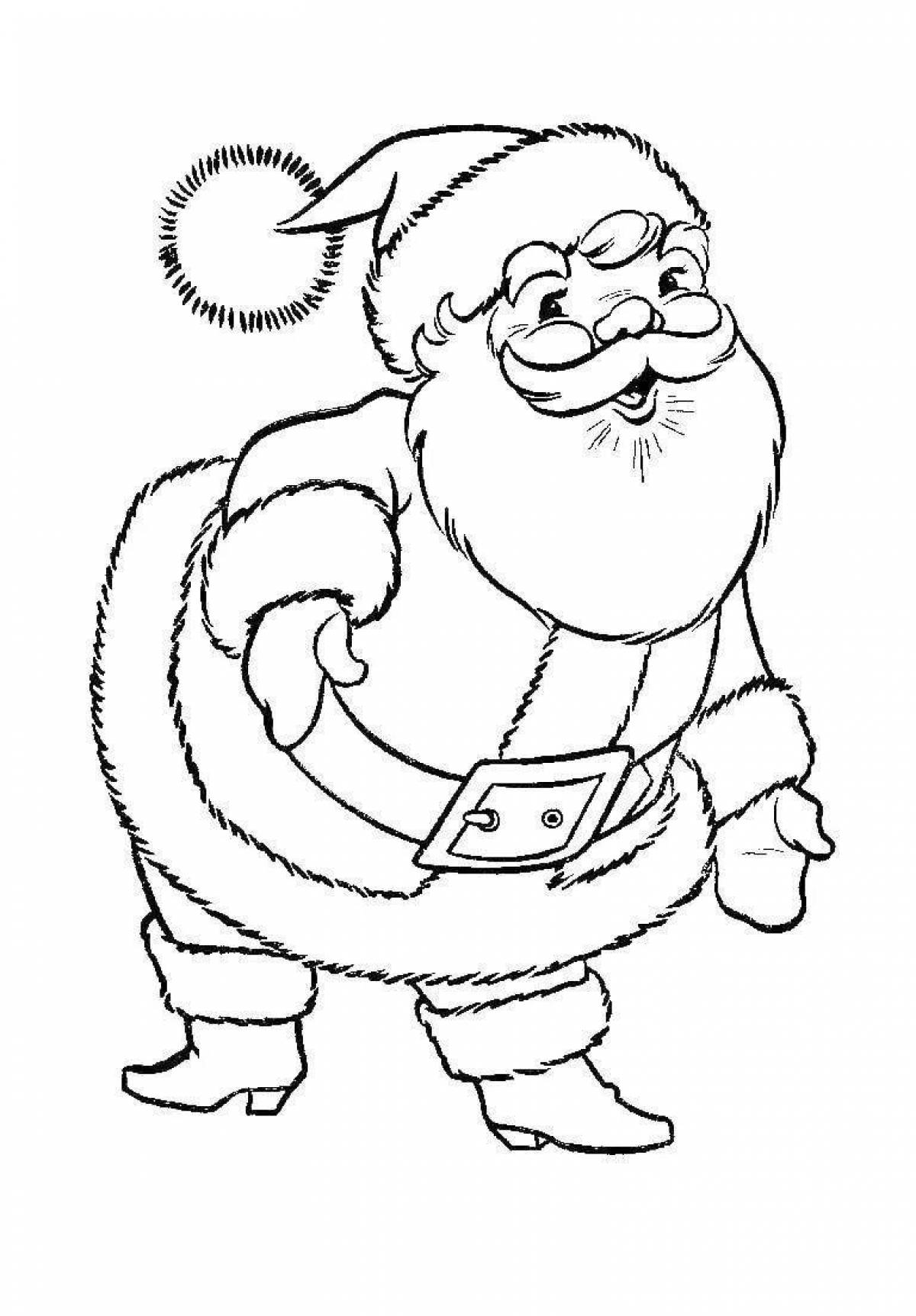 Fun coloring santa claus for kids