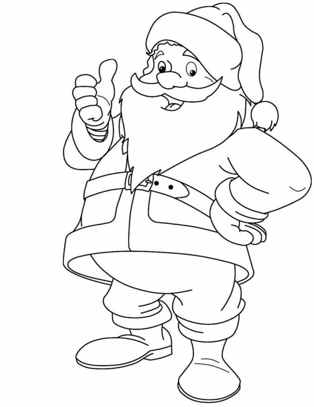 Adorable Santa Claus coloring book for kids