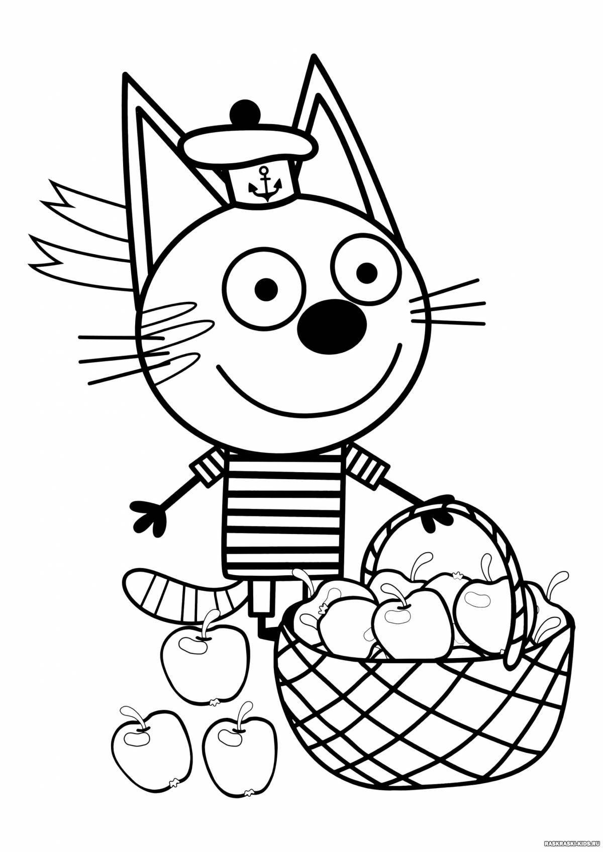 Animated shortbread coloring page for kids