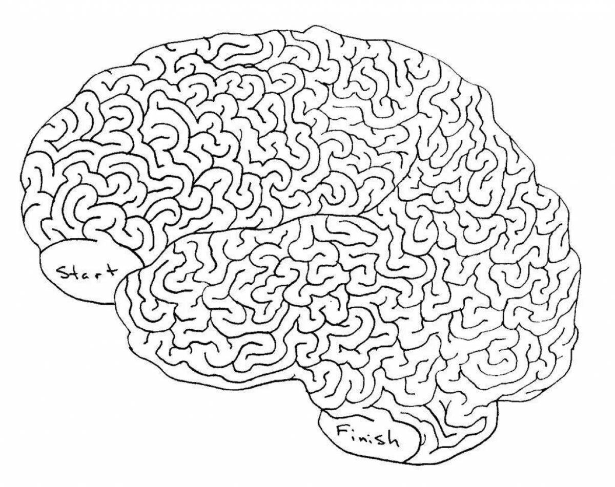 Brain training simulator coloring page