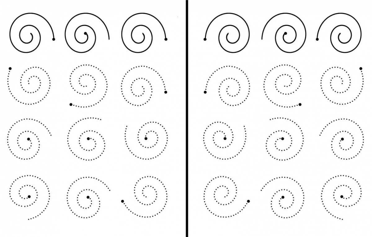 Coloring book playful brain training simulator