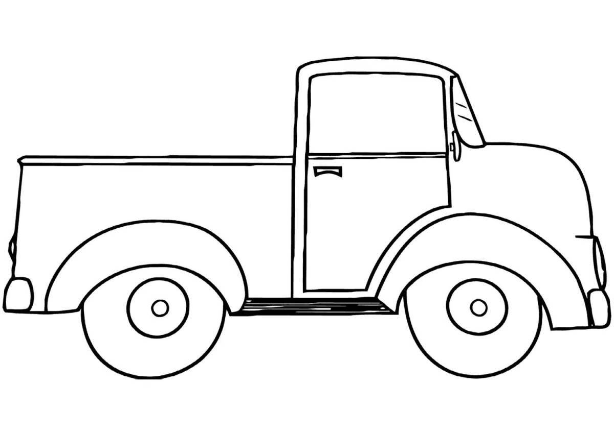 Adorable baby truck coloring page