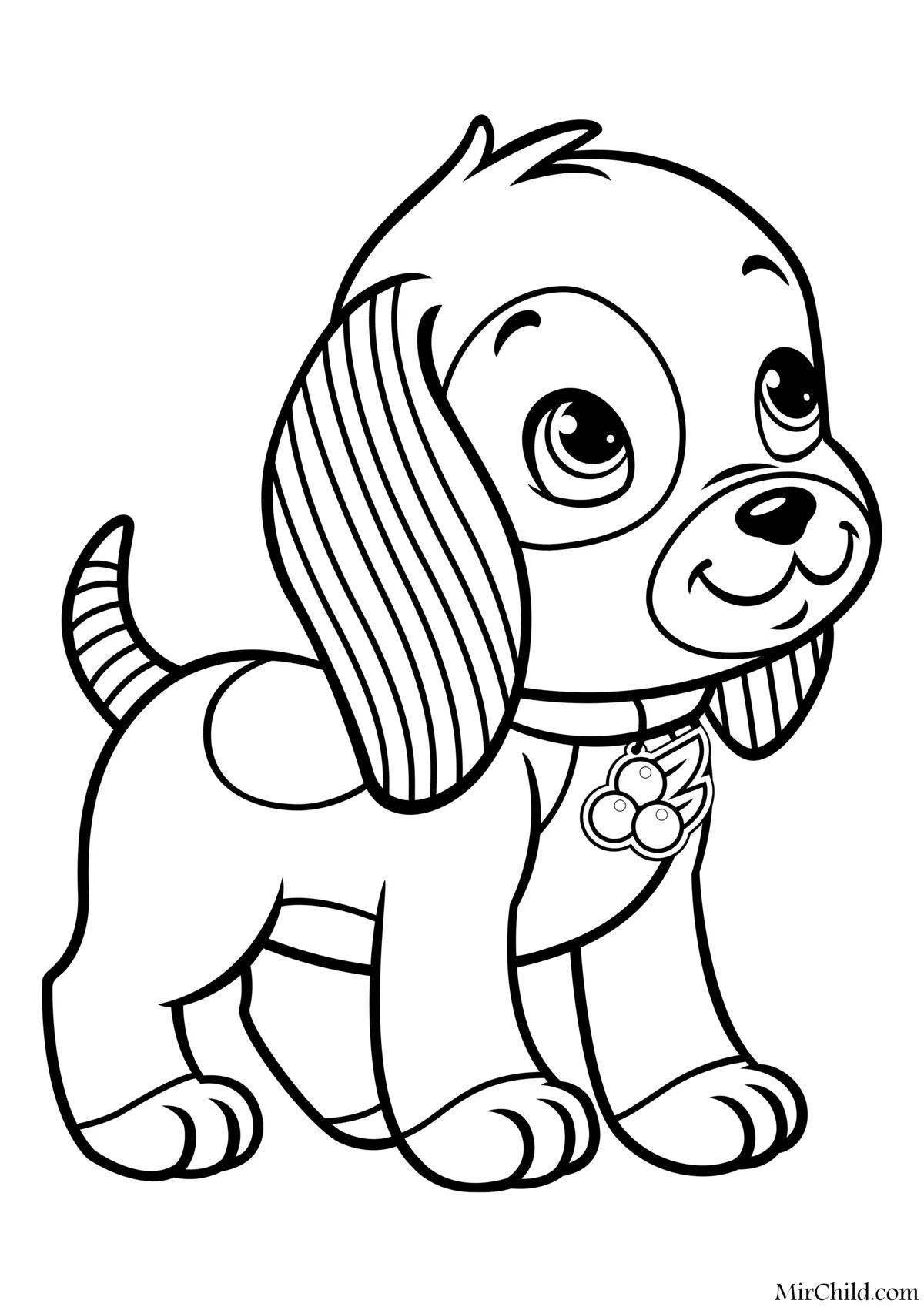 Awesome dog coloring pages for kids