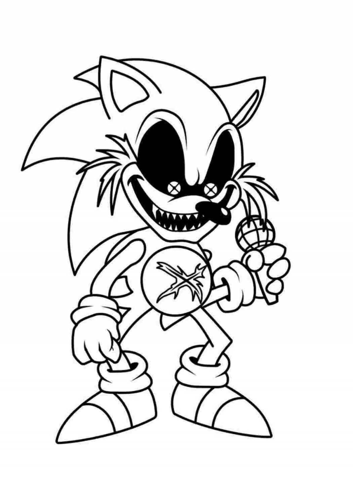 Coloring sonic exe for kids