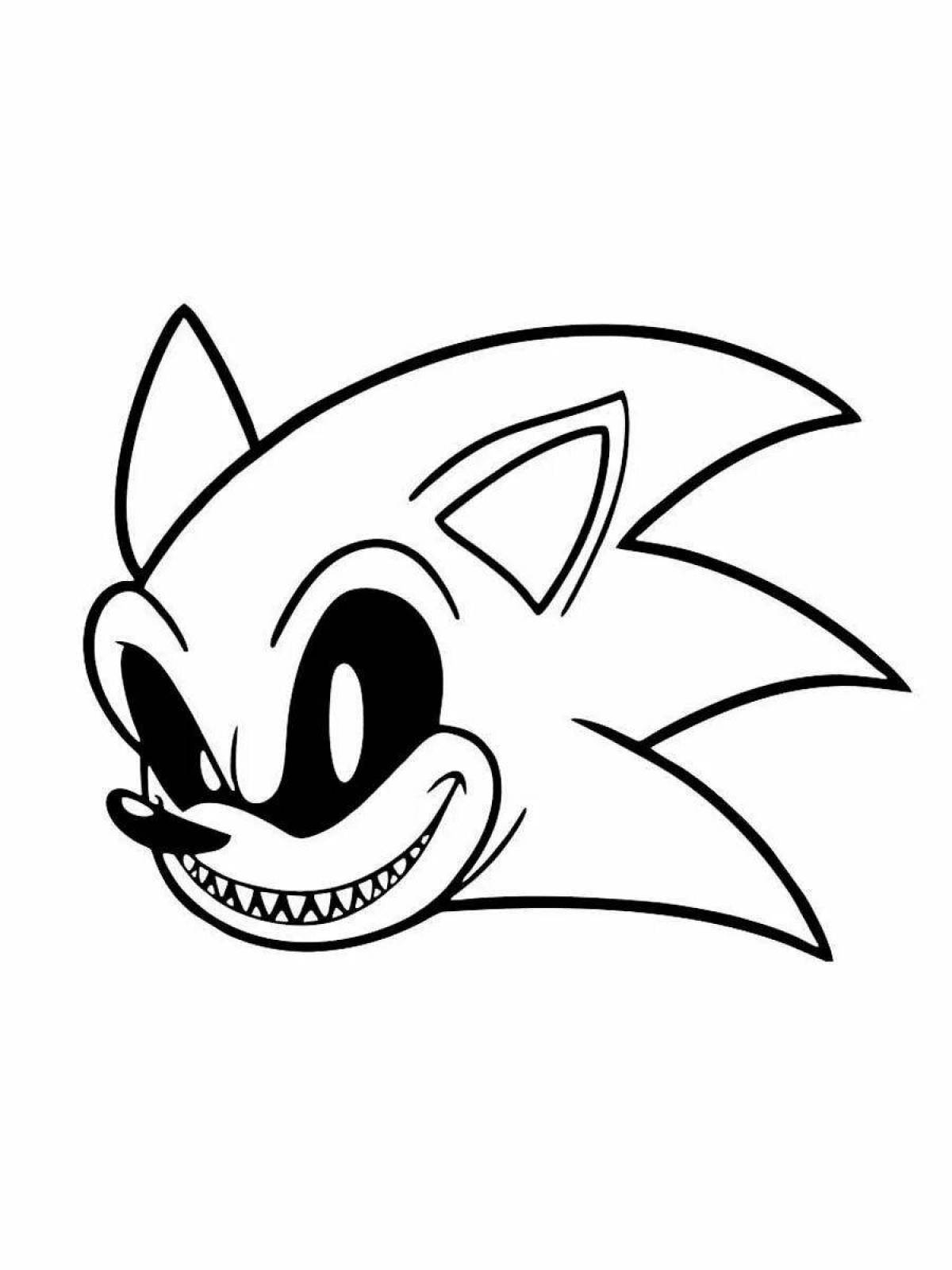 Playful sonic exe coloring book for kids