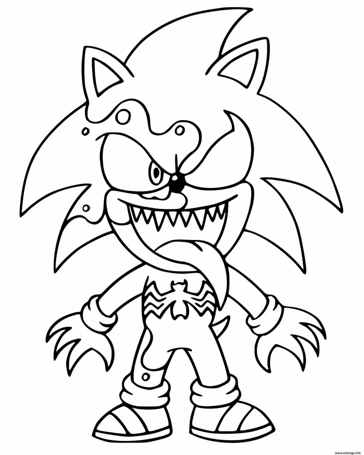 Sonic exe fun coloring book for kids
