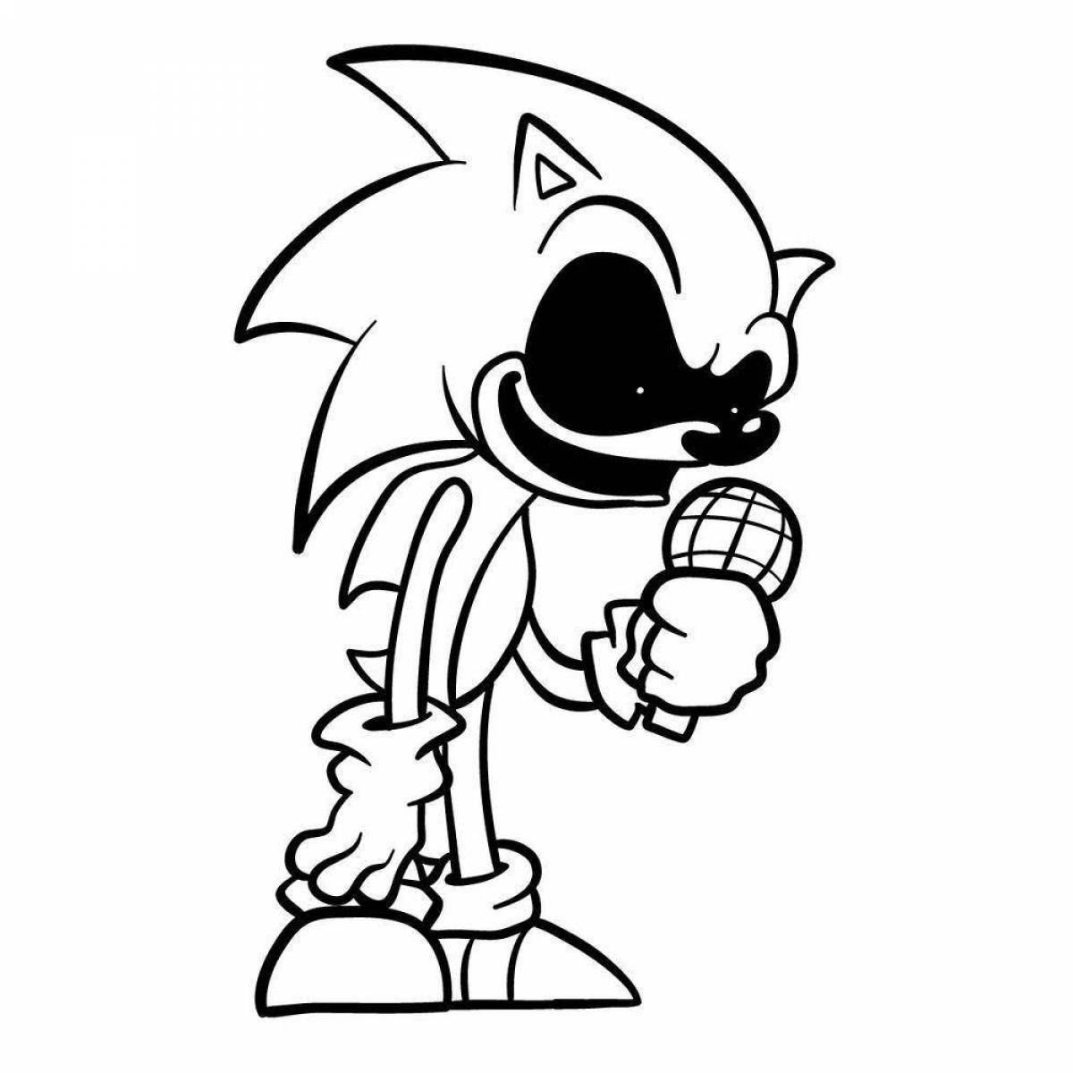Magic sonic exe coloring book for kids