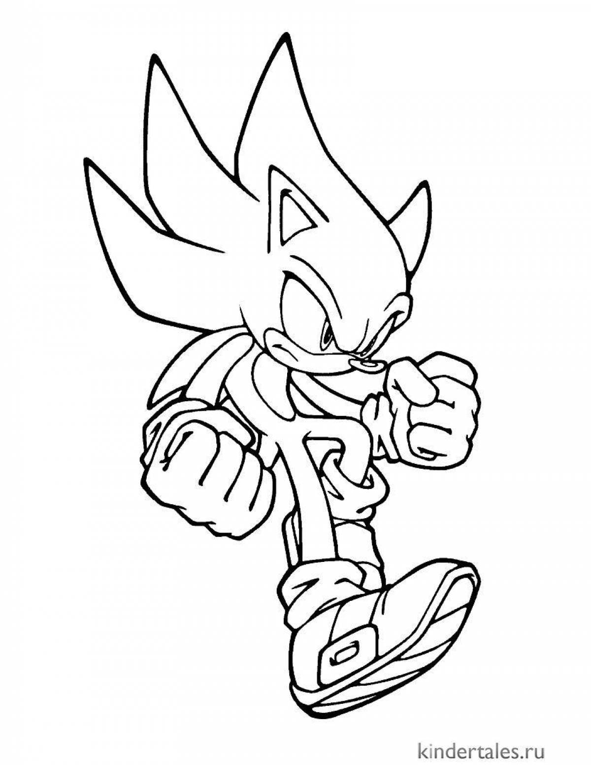 Sonic exe glowing coloring book for kids