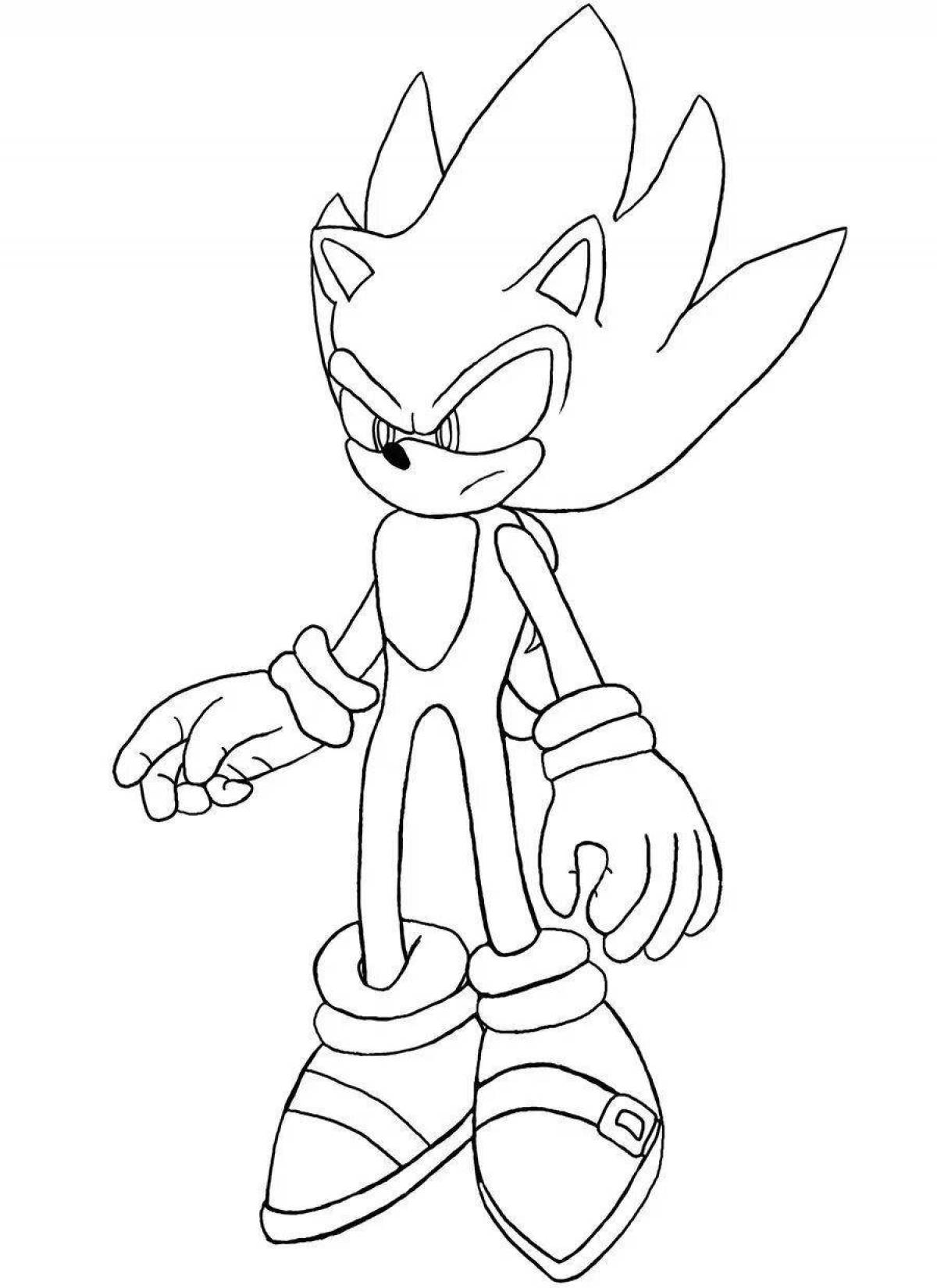 Sparkling sonic exe coloring book for kids