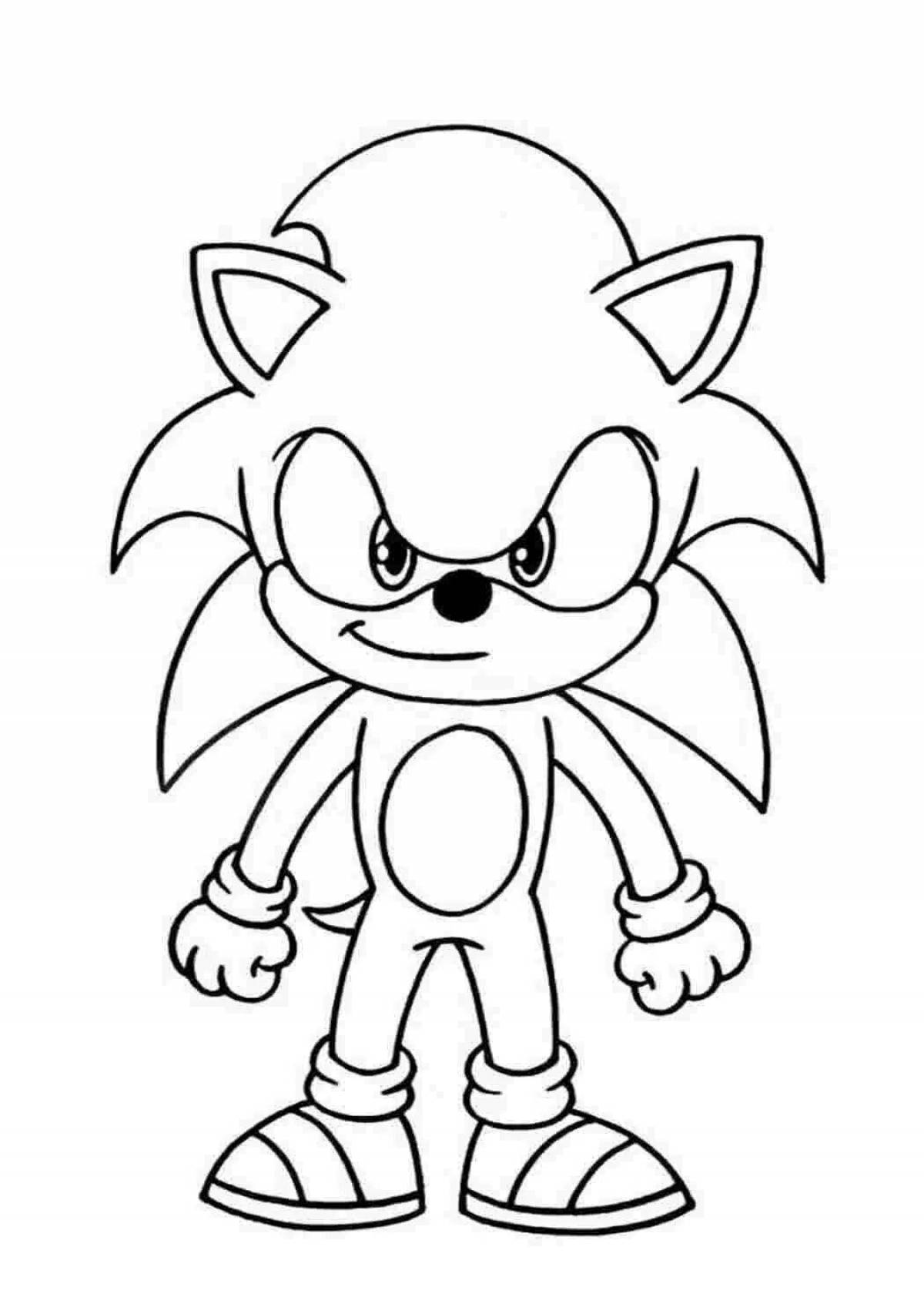 Inspirational sonic exe coloring book for kids