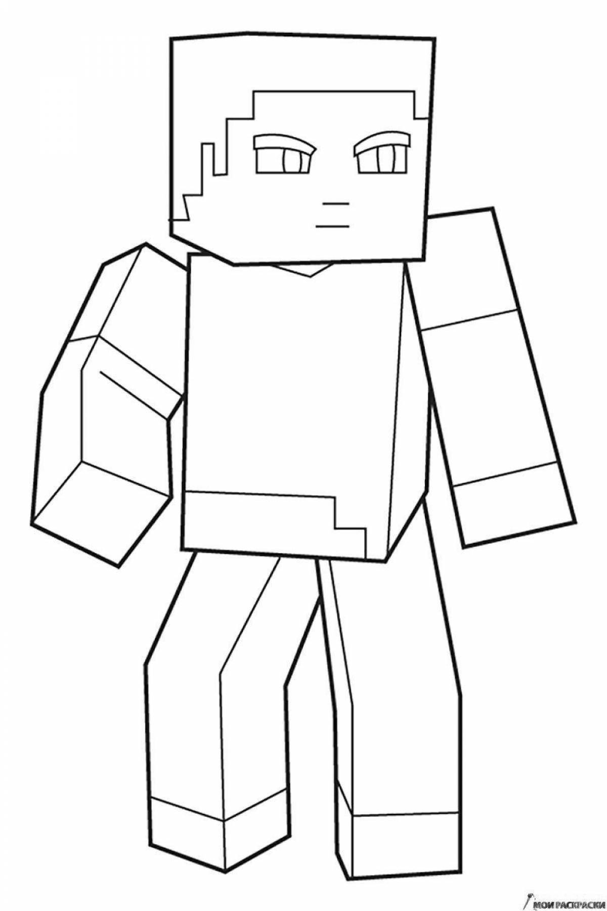 Creative coloring steve for kids