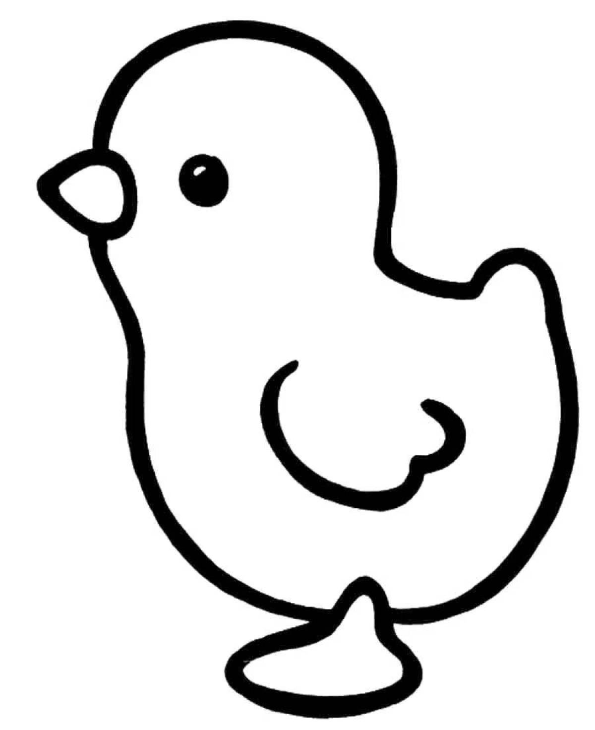 Восхитительный рисунок цыпленка для детей