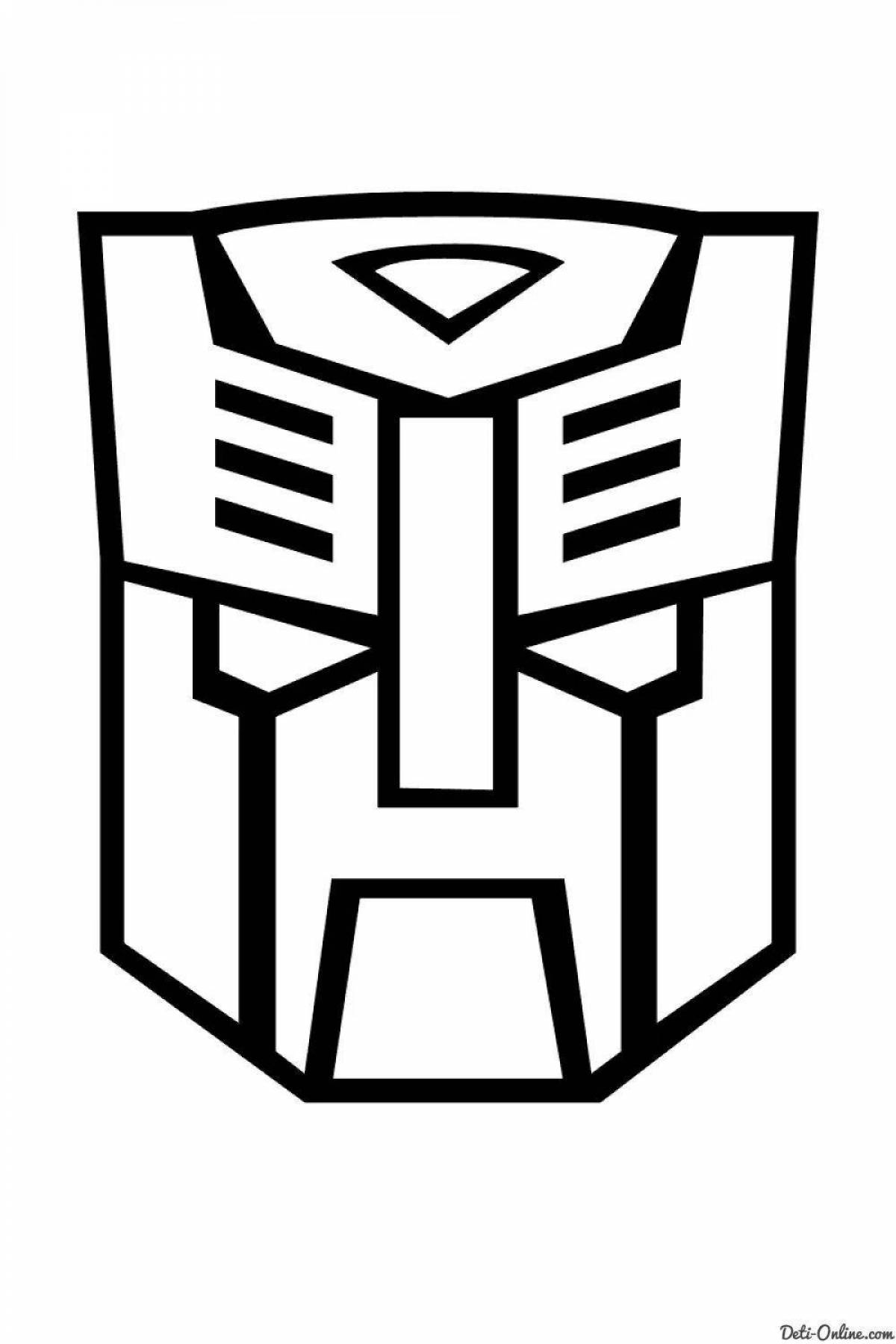Joyful autobots coloring book for kids