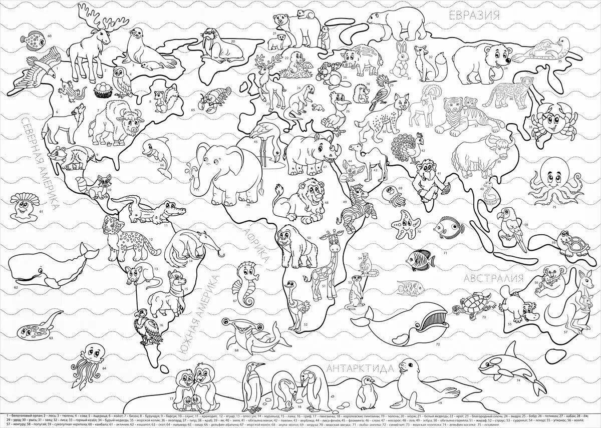 Funny Russian animals coloring pages for kids