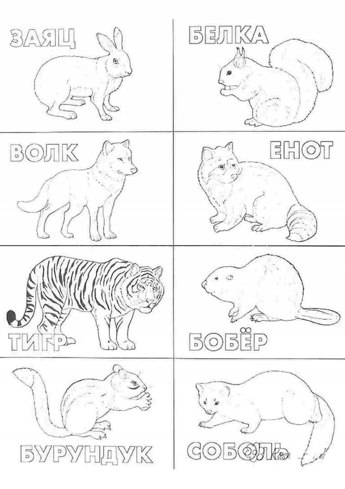 Incredible Russian animals coloring pages for kids