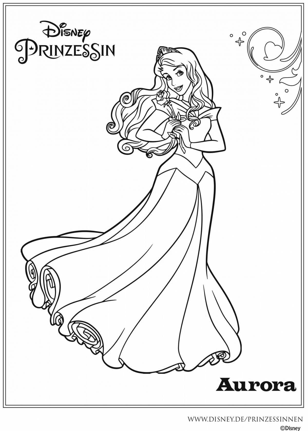 Fairytale aurora coloring book for kids
