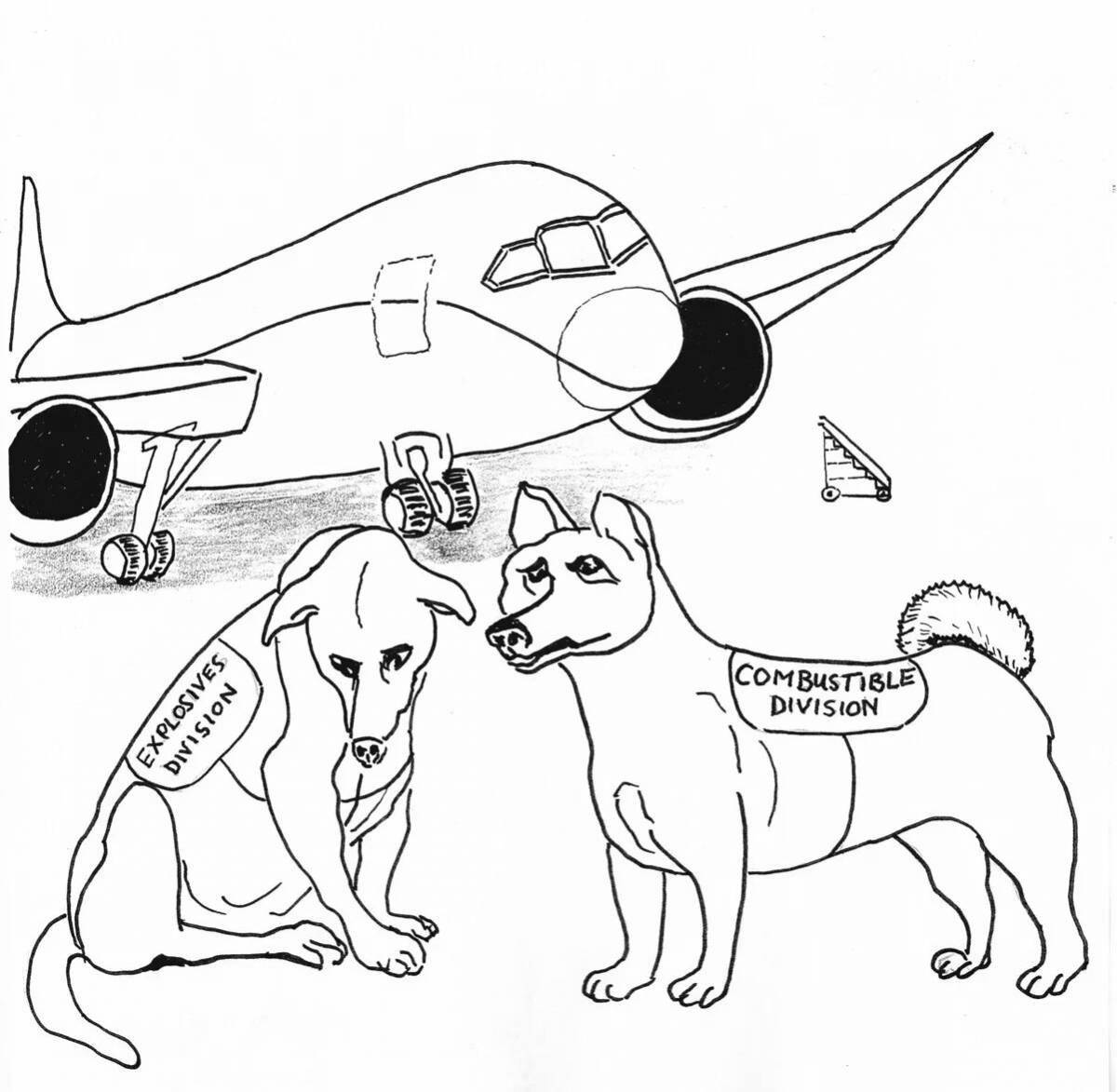Adorable service dogs coloring pages for kids