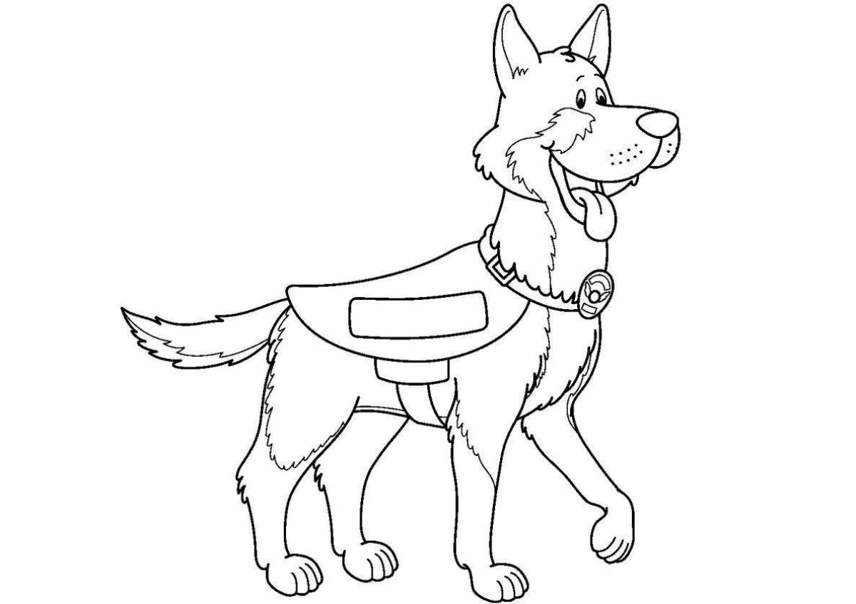 Awesome service dog coloring pages for kids