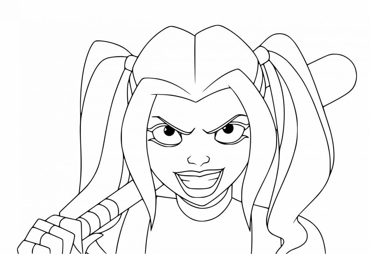 Harley Quinn coloring book for girls