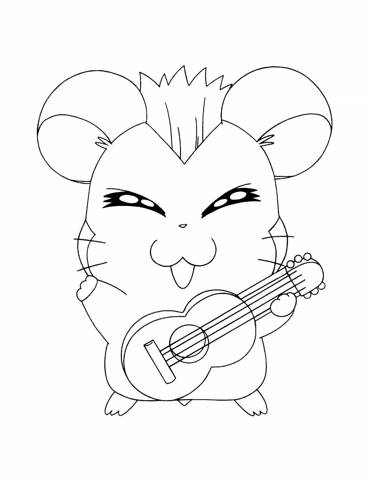 Photo Adorable chinchilla coloring book for kids