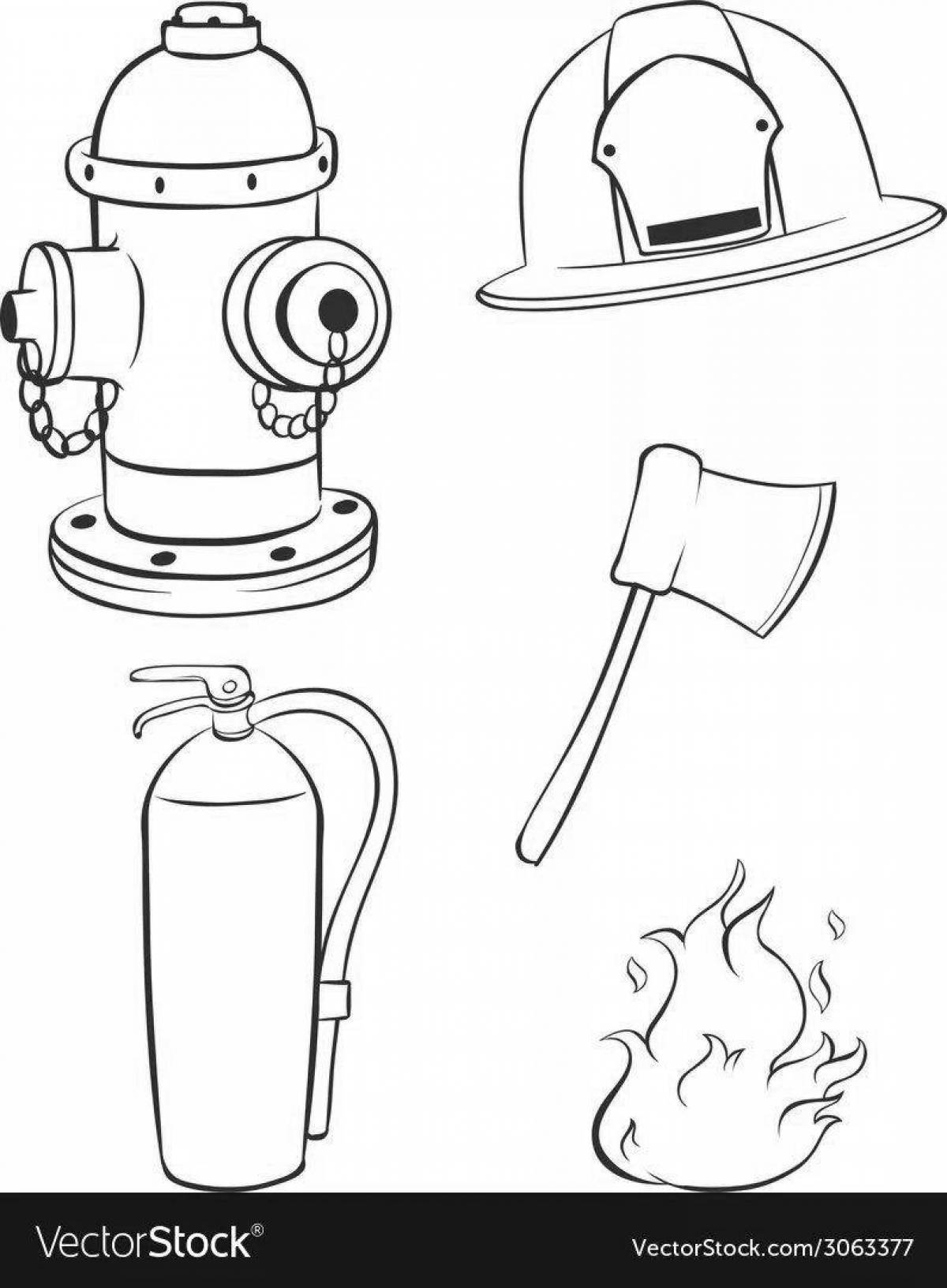 Attractive fire shield coloring page for kids