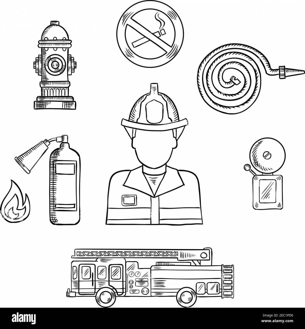 Magic fire shield coloring page for kids