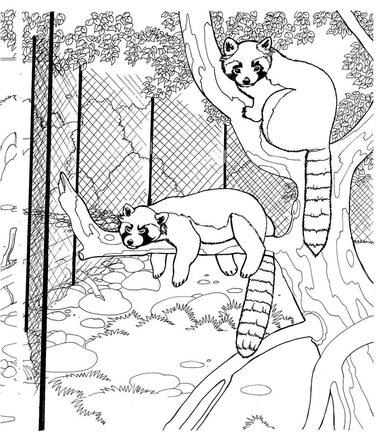 Amazing zoo animal coloring page