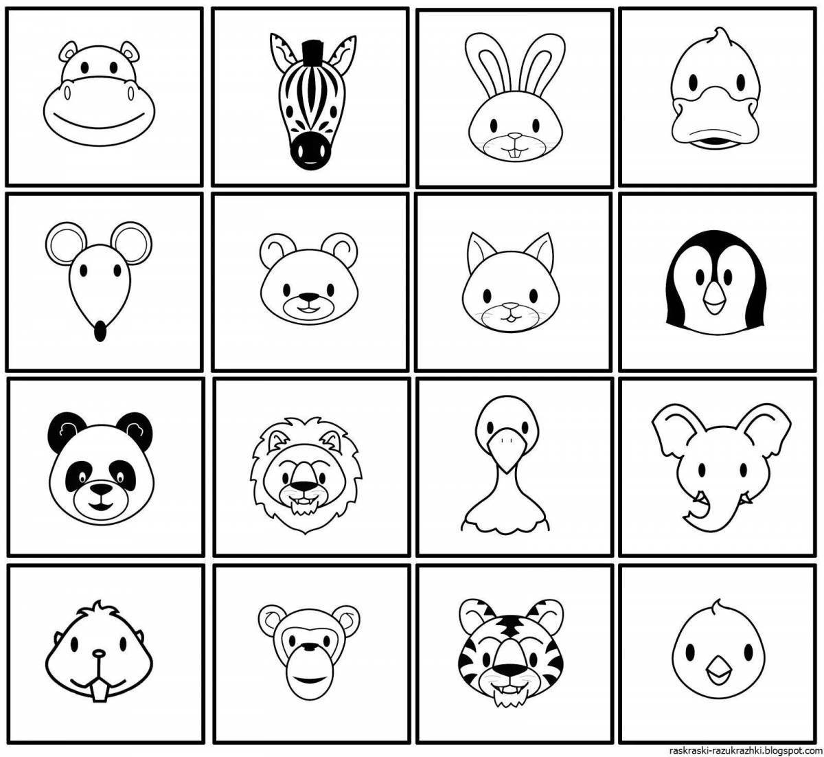 Photo Colourful coloring pages for children