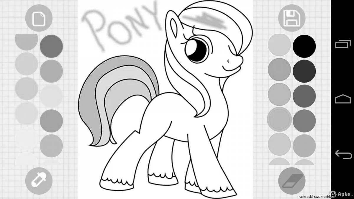 Beautiful pony coloring for girls