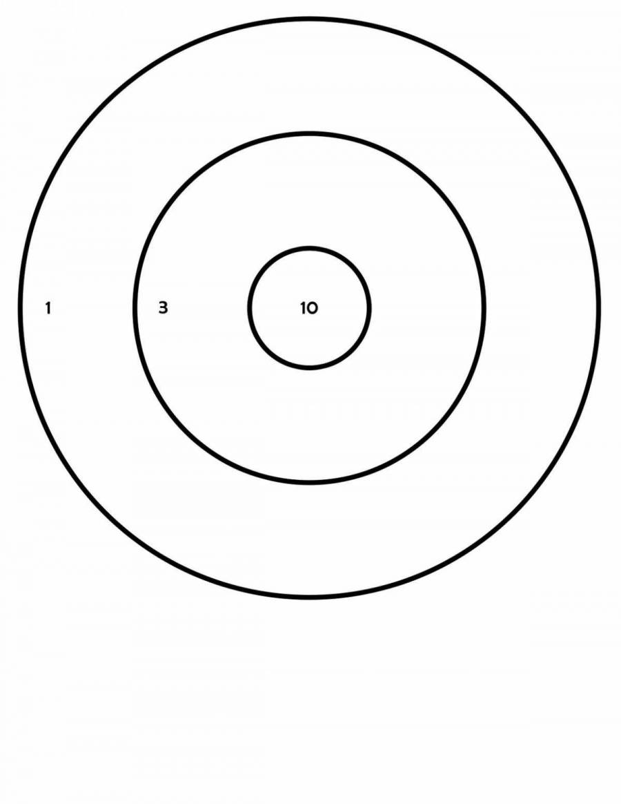Картинка мишень для детей для распечатки