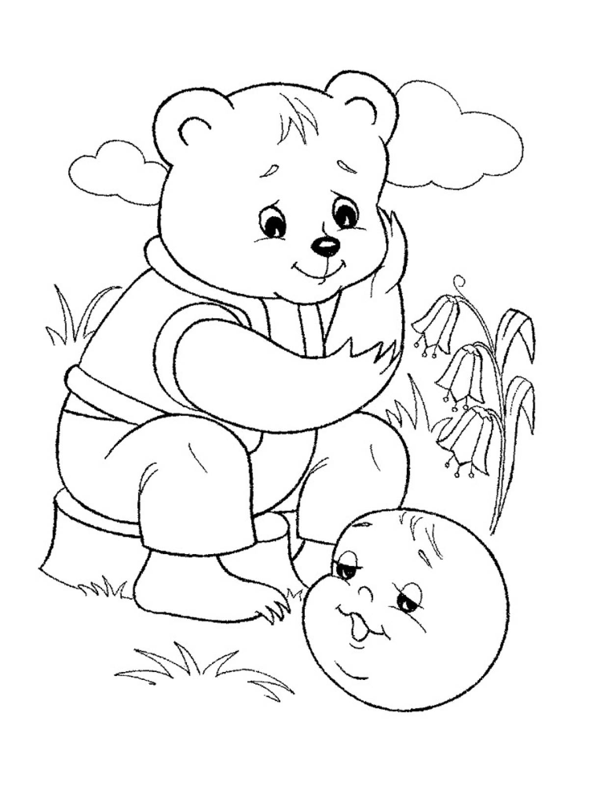 Раскраски три медведя