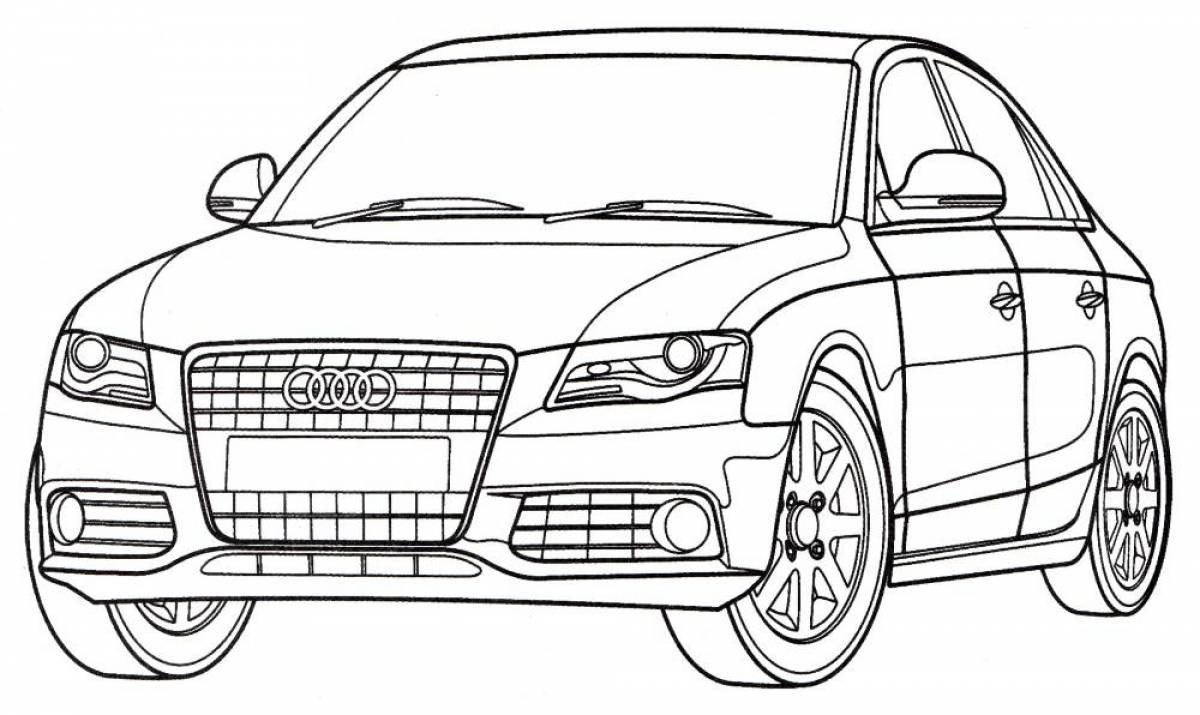 Exquisite car coloring page